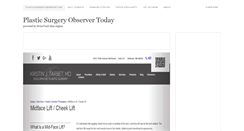 Desktop Screenshot of plasticsurgeryobserver.com